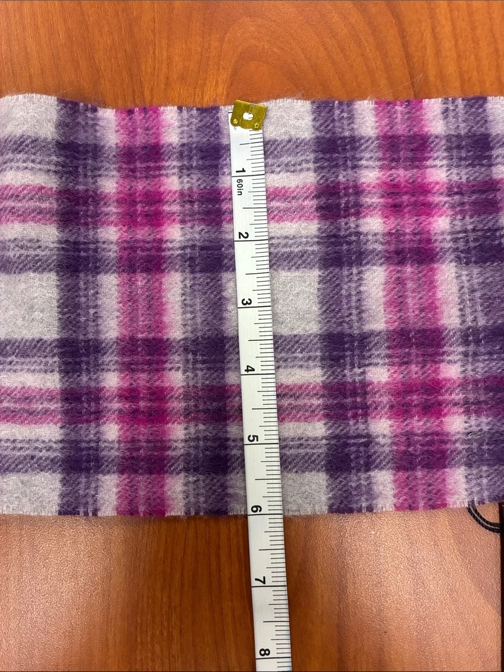 Edinburgh Cashmere Stewart Clan Pink & Purple Tartan Scarf